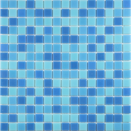 Mosaïque de tuile de verre de blues mixte pour la piscine