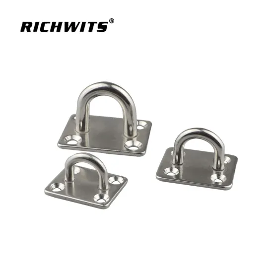 Hot Sale rigging wall mount plate Stainless Steel Pad Eye Marine Square Eye Pad Plate
