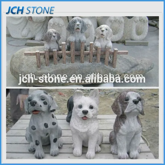 Beautiful carefully carved outdoor decoration animal granite dog statues for sale