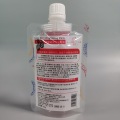 Transparent plastic used to pack liquid upright spout-bags