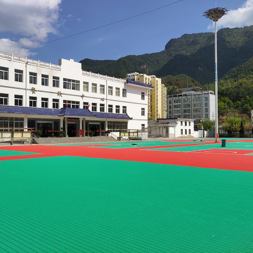 Outdoor -Basketballplatz Flooring Court Fliesen