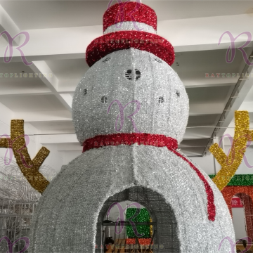 3D Large Christmas Decorations Snowman with Arch Door