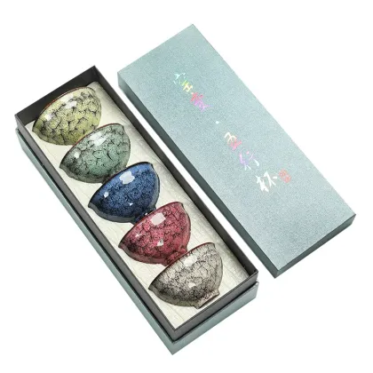 Wholesale Colorful Glaze Master Cup Set - Retro Ceramic Kung Fu Tea Cups