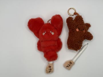 Snug Furry Lobster Pen for Playful Productivity