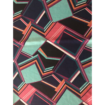 Rayon geométrico Poplin 45s que imprime a tela larga da largura