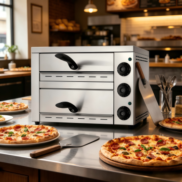 Mini Stainless Steel Double Deck Electric Pizza Oven