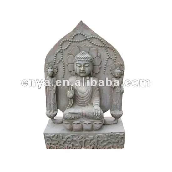Stone Sitting Buddha Statue, Stone Carving Crafts
