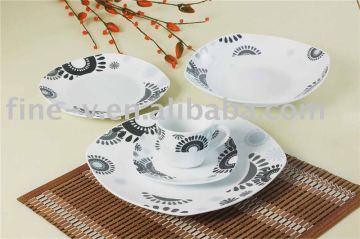 Porcelain dinner set, cup&saucer+dish&plate+soup bowl, promotion gift