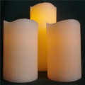 Conjunto de velas cera real chama livre LED