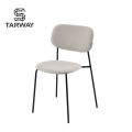 Nordic Rattan Wooden Dining Chair Popular Dining Room Furniture with Metal Leg Dining Chair