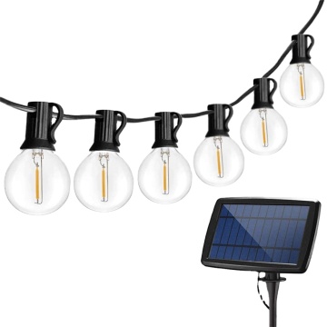 Lámpara LED de guirnalda de control de Navidad G40 de control remoto - Lámpara de jardín solar con energía solar