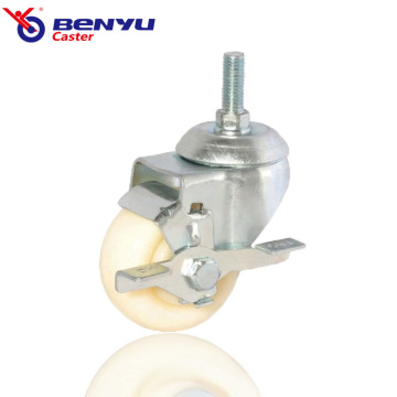 5inch PP Threded Stem Casters with Side Brake