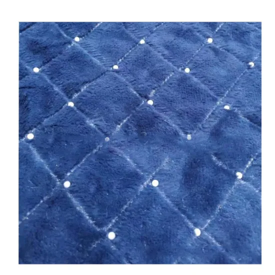 Quilted Embroidery Small Pearl Warp Knitted Rabbit Flannel