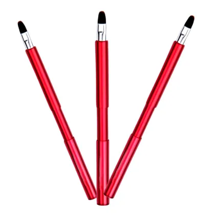 Retractable lip brush