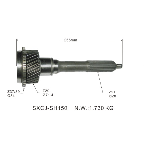 Customized Manual Auto Parts Gear Shaft OEM for Toyota Land Cruiser