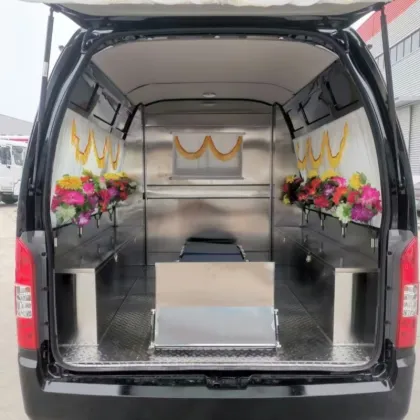 Mobile coffin service van Funeral van Ice coffin
