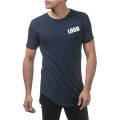 T-shirt bleu marine T-shirt de couleur unie personnalisée