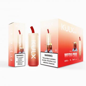 KULX 8000 퍼프 일회용 vape 박스 도매 스웨덴