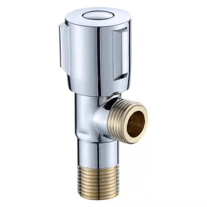 Brass Triangle Valve 1/2 Inch Angle Valve for Bathroom Toilet Connector Stop Water Valve