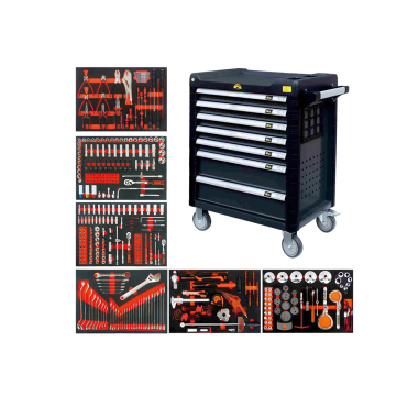 VIKTEC 421PC Hand Auto Repair Tool Cabinet Trolley with 7 Drawers