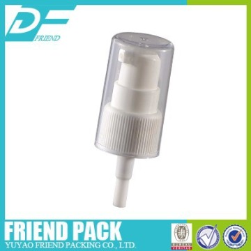 Plastic 20/410 Cosmetic Cream Pump with full cap, hot sell white 20/410 cream pump