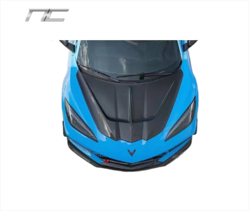 Kualiti cemerlang Tiga Bonet Serat Karbon Tiga Gaya untuk Chevrolet Corvette C8