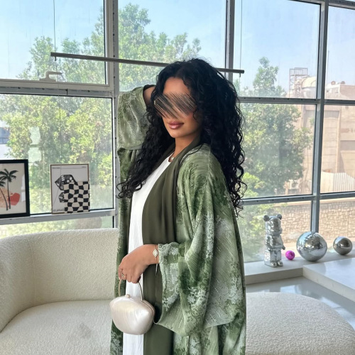 تابستانی گل ابریشمی اوپن Abaya