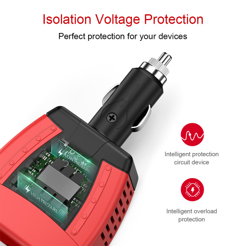 150w Auto-Wechselrichter mit USB und verschiedenen Steckdosen