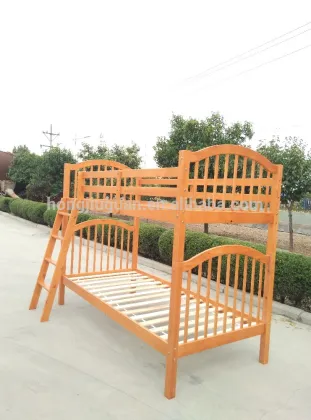 Modern wood bunk bed,Linyi Hongjiuguan(HJG) bunk bed,bunk bed factory