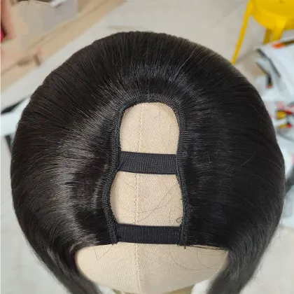 Wholesale Straight Human Hair Wigs For Black Women Peruvian Hair Wigs Cheap U Part Wig Glueless Remy Human Hair