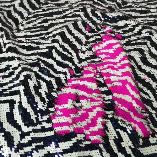 Two Sided Spangle Reversible Cushion Sequin Fabric