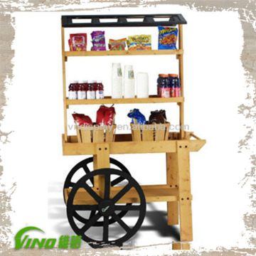 Wooden Display Cart Retail Store Display