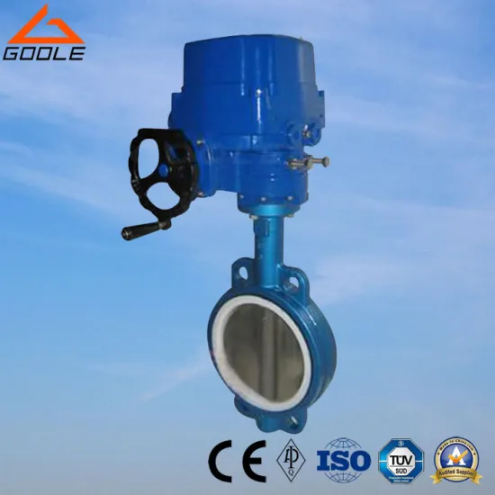 Wafer Concentric Type PTFE Seat Electric Regulating Butterfly Valve (D971F)