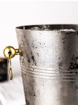Luxury Thickened Large 304 Stainless Steel Ice Bucket Bar Champagne Buckets Kitchen Storage Buckets Wine Coolers Chillers 5L