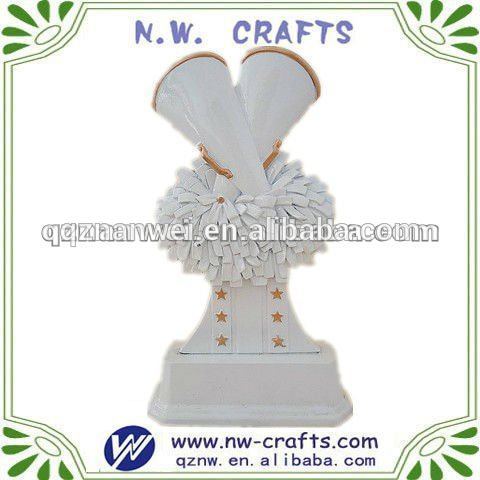 White cheerleader award trophy