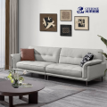 Cremefarbenes Ledersofa für modernes Wohnen