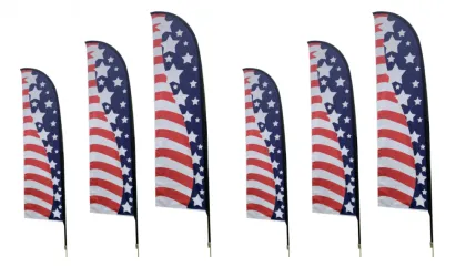 Custom design polyester beach advertising flags maker