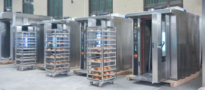 Yoslon 16 32 64 Trays Commercial Rotary Oven with Siemens PLC Screen