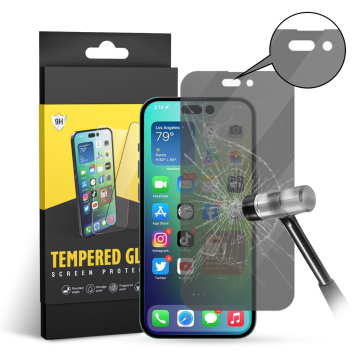 2.5D 9H Flat Full Glue Anti-Scratch Explosion Resistant Privacy Screen Protector for iPhone 14 Pro Max