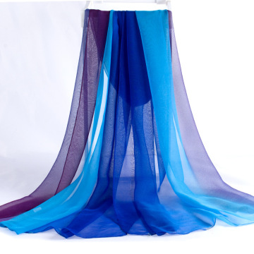 Polyester Woven Poly Voile Fabric Scarf for Girls, Bags, Weddings, and Bedding in Indian Style