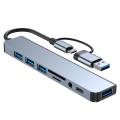 Dos puertos de datos USB C Dock USB