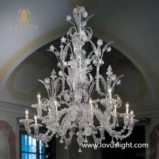 White custom flower shape custom shopping mall chandelier Personalized custom large large candle chandelier
