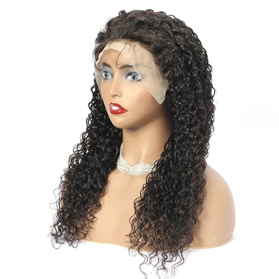 Water Wave Curly Virgin Raw Hair Wig Glueless Transparent Lace Frontal Wigs Dropshipping Brazilian Human Hair Wigs HD Lace Front