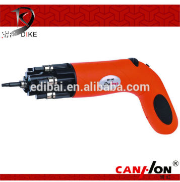 multi-functional electric screwdriver with 6 screwdriver bits, multi tool with led light
