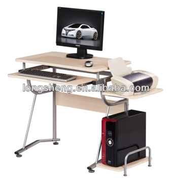 Compact Computer Table with Keyboard Panel