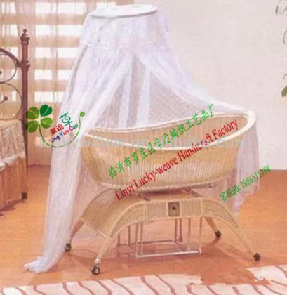 handmade wicker baby crib
