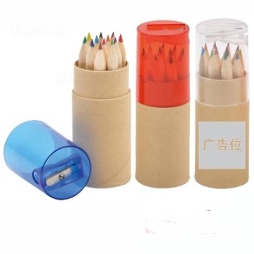 Promotional Colored Pencils in Tube With Sharpener