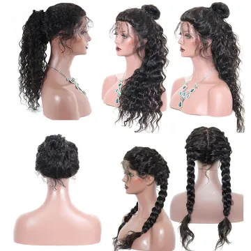 10A Grade Raw Unprocessed Virgin Water Wave Lace Front Human Hair Wigs 150 180 250 Density Virgin Wigs Human Hair