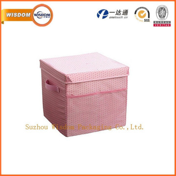folding non woven fabric storage box with dot