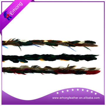 Beautiful fashional turkey feather strip